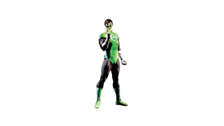 HD PC desktop wallpaper featuring the Green Lantern comic character in his iconic green and black suit with the glowing emblem on his chest.