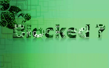 A vibrant green HD wallpaper featuring the word Blocked, overlaid with binary code, symbolizing technology and digital themes. Fun blocks and shapes add visual interest.
