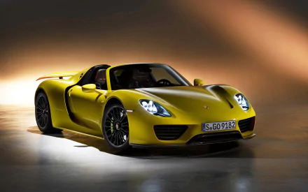 yellow car Porsche vehicle Porsche 918 Spyder HD Desktop Wallpaper | Background Image
