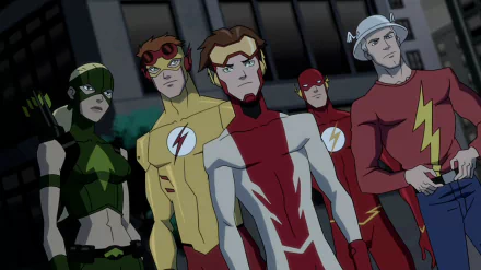 Bart Allen Arrowette (DC Comics) Impulse (DC Comics) Jay Garrick Barry Allen Flash Kid Flash Wally West Artemis Crock TV Show Young Justice HD Desktop Wallpaper | Background Image