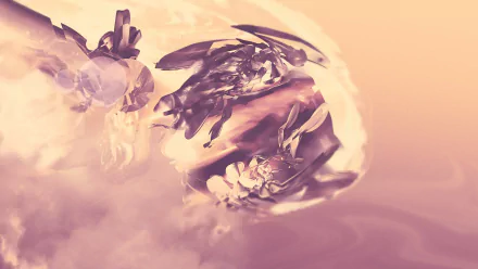 HD desktop wallpaper featuring a cool, abstract polygonal design in a pastel color scheme.