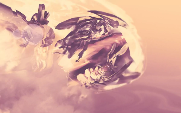 HD desktop wallpaper featuring a cool, abstract polygonal design in a pastel color scheme.