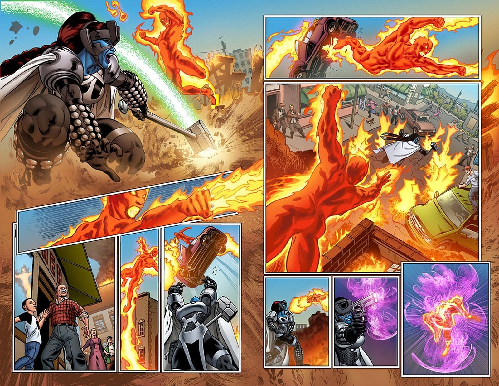 Download Human Torch (Marvel Comics) Comic All New Invaders Wallpaper