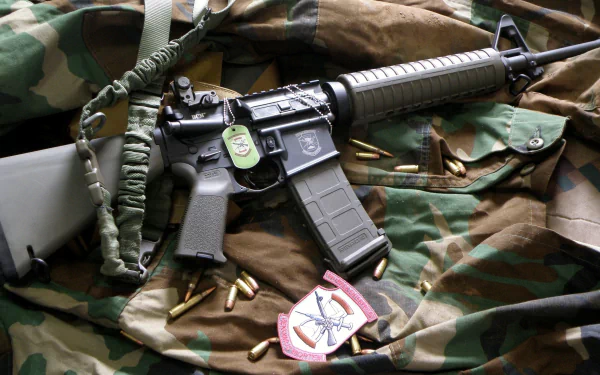 man made assault rifle HD Desktop Wallpaper | Background Image