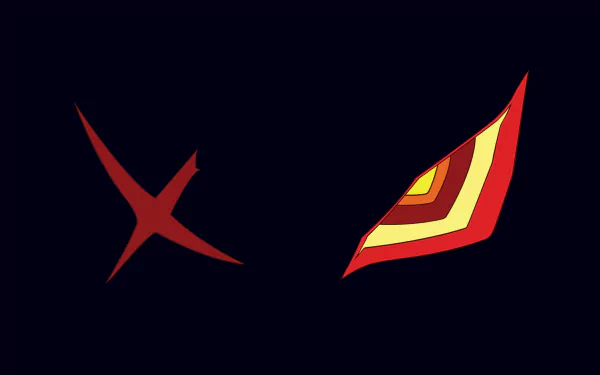 A striking HD desktop wallpaper featuring Senketsu from *Kill la Kill*, showcasing vibrant, stylized eyes against a dark background, capturing the essence of the anime's bold aesthetic.