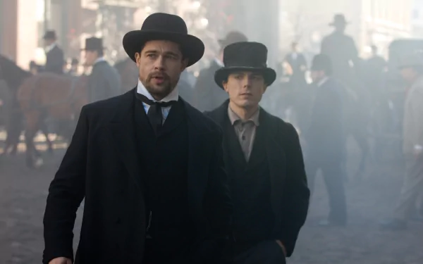 Robert Ford Casey Affleck jesse james Brad Pitt movie The Assassination of Jesse James by the Coward Robert Ford HD Desktop Wallpaper | Background Image