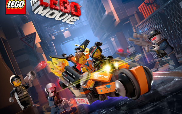 Movie The Lego Movie Lego Emmet Wyldstyle Robot Cop Text Logo HD Wallpaper | Background Image