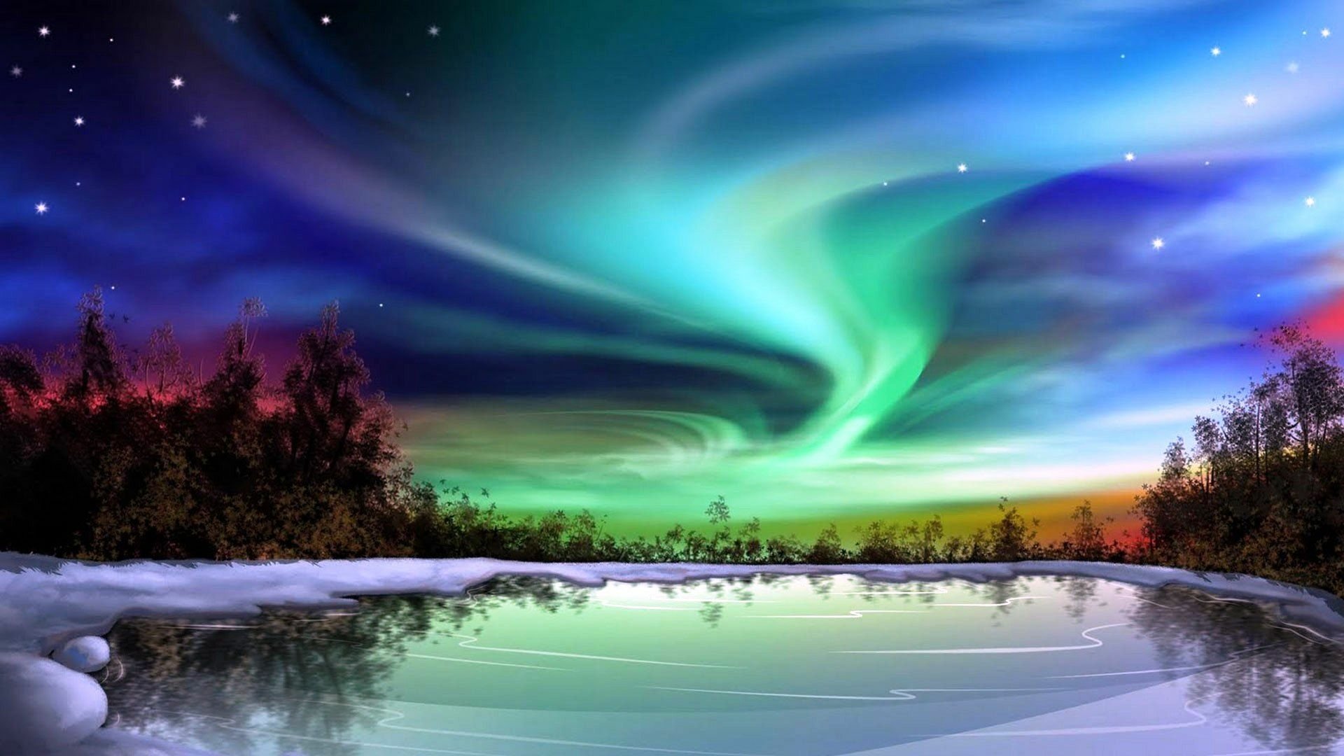 Earth - Aurora Borealis  Wallpaper
