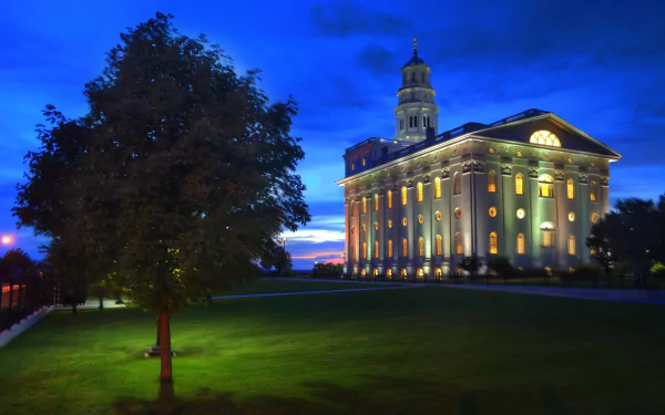 religious Nauvoo Temple HD Desktop Wallpaper | Background Image