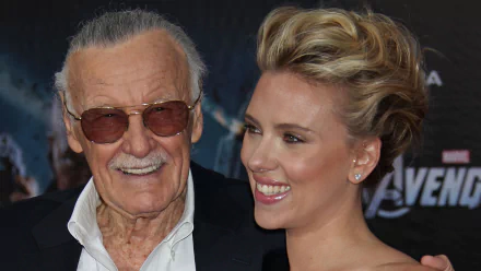 Stan Lee Celebrity Scarlett Johansson HD Desktop Wallpaper | Background Image