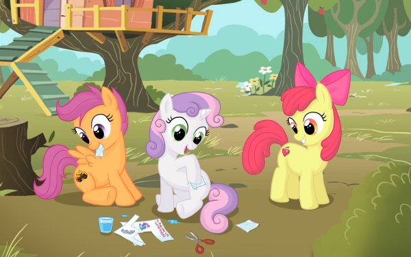 TV Show My Little Pony: Friendship is Magic My Little Pony Apple Bloom Scootaloo Sweetie Belle HD Wallpaper | Background Image