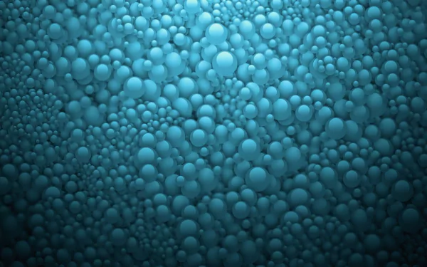 An abstract HD wallpaper featuring a dense array of bubbles in varying shades of blue, creating a visually captivating and textured background.