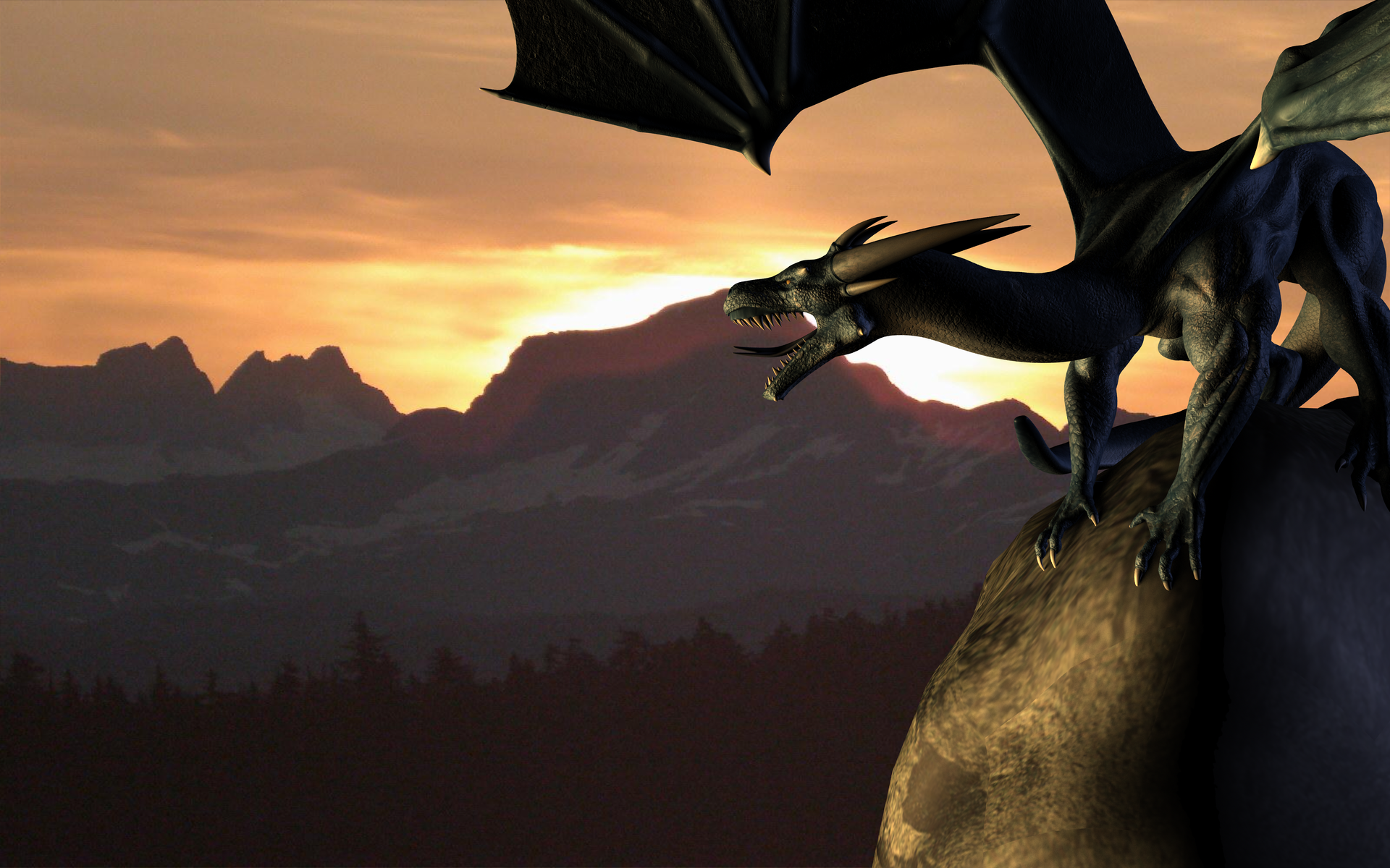 Fantasy Dragon HD Wallpaper by Silver-Wings1000