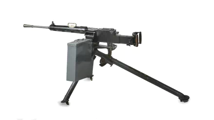 A high-definition wallpaper featuring a machine gun, showcasing intricate details of its design and structure against a clean background.