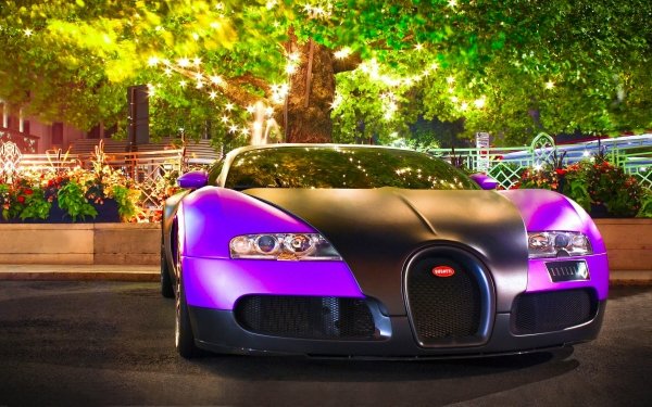 Vehicles Bugatti Veyron Bugatti Car Purple HD Wallpaper | Background Image