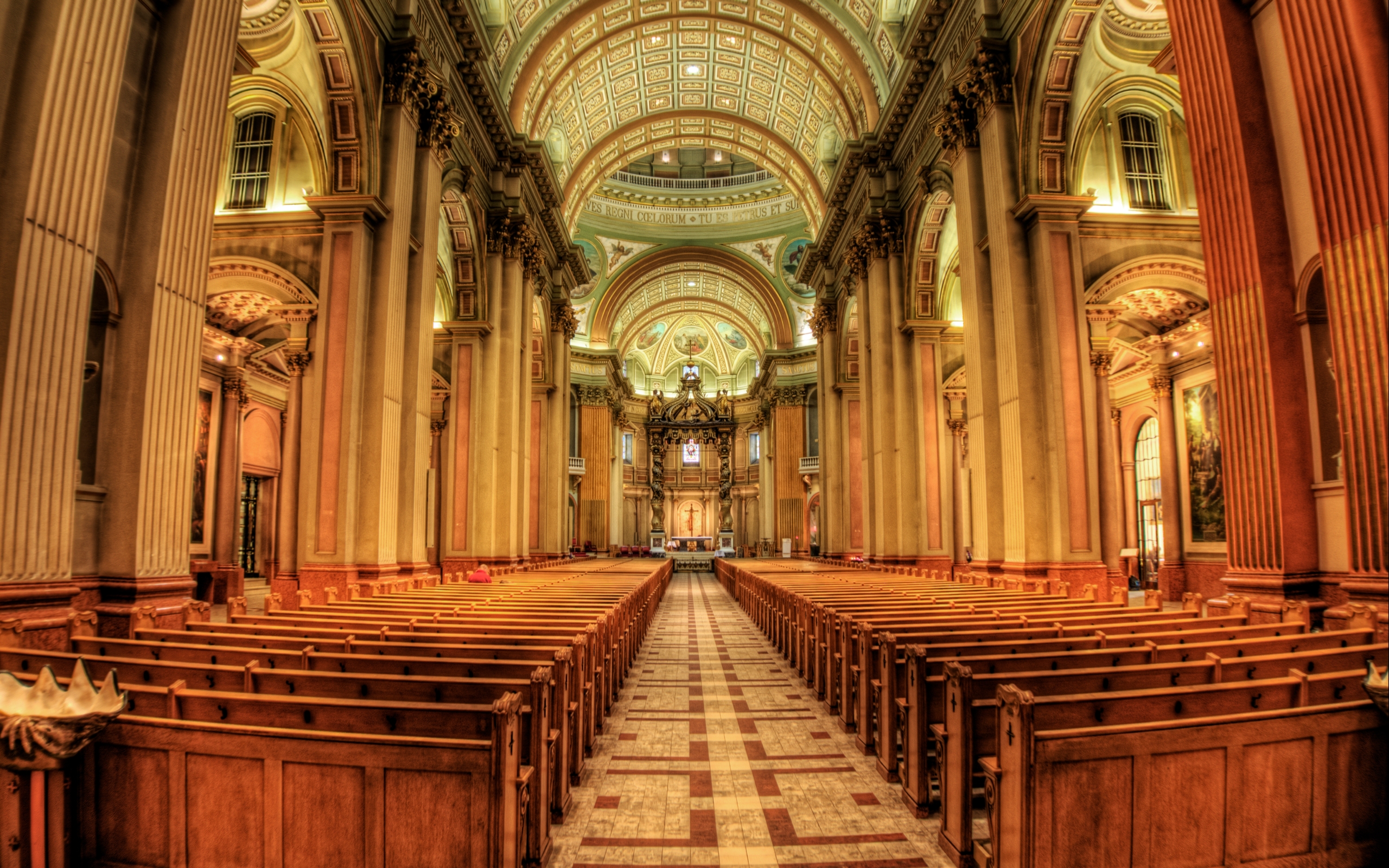 Religious Basilique-Cathedrale Marie-Reine du Monde in Montreal HD Wallpaper | Background Image