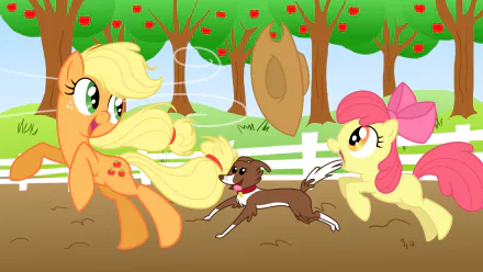Winona (My Little Pony) Apple Bloom Applejack (My Little Pony) TV Show My Little Pony: Friendship Is Magic HD Desktop Wallpaper | Background Image