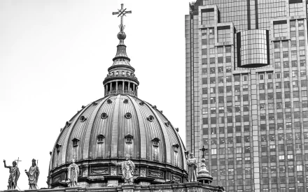 religious Basilique-Cathedrale Marie-Reine du Monde in Montreal HD Desktop Wallpaper | Background Image