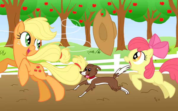 Winona (My Little Pony) Apple Bloom Applejack (My Little Pony) TV Show My Little Pony: Friendship Is Magic HD Desktop Wallpaper | Background Image