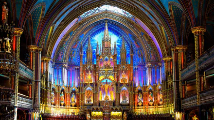 religious Notre-Dame Basilica of Montreal HD Desktop Wallpaper | Background Image