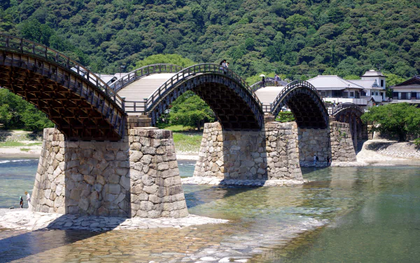man made Kintai Bridge HD Desktop Wallpaper | Background Image