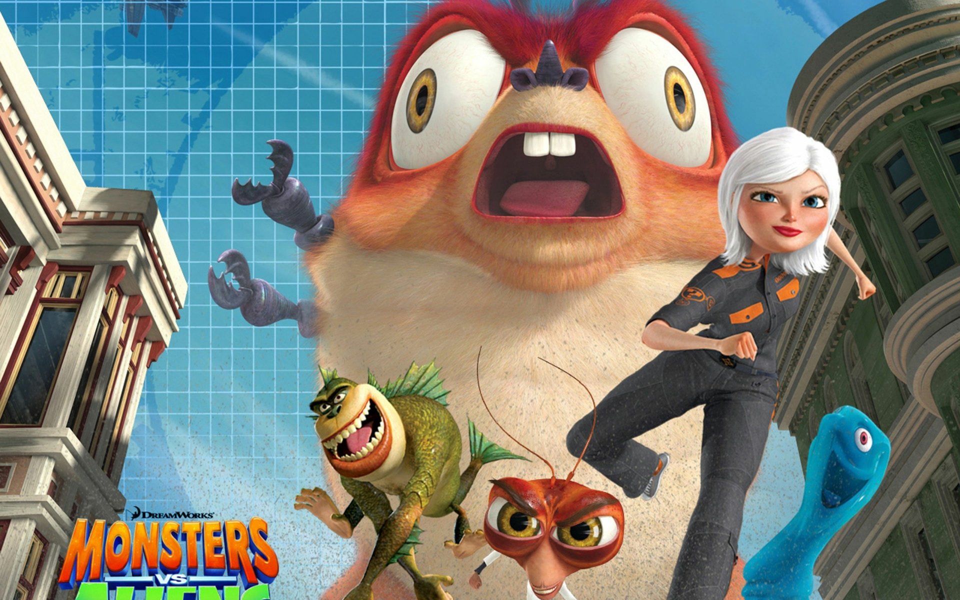 Monsters vs. Aliens — 2K Quad HD Wallpaper: Epic Monster Showdown