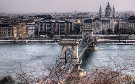 man made Chain Bridge HD Desktop Wallpaper | Background Image