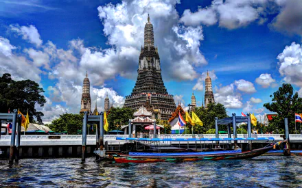 religious Wat Arun Temple HD Desktop Wallpaper | Background Image