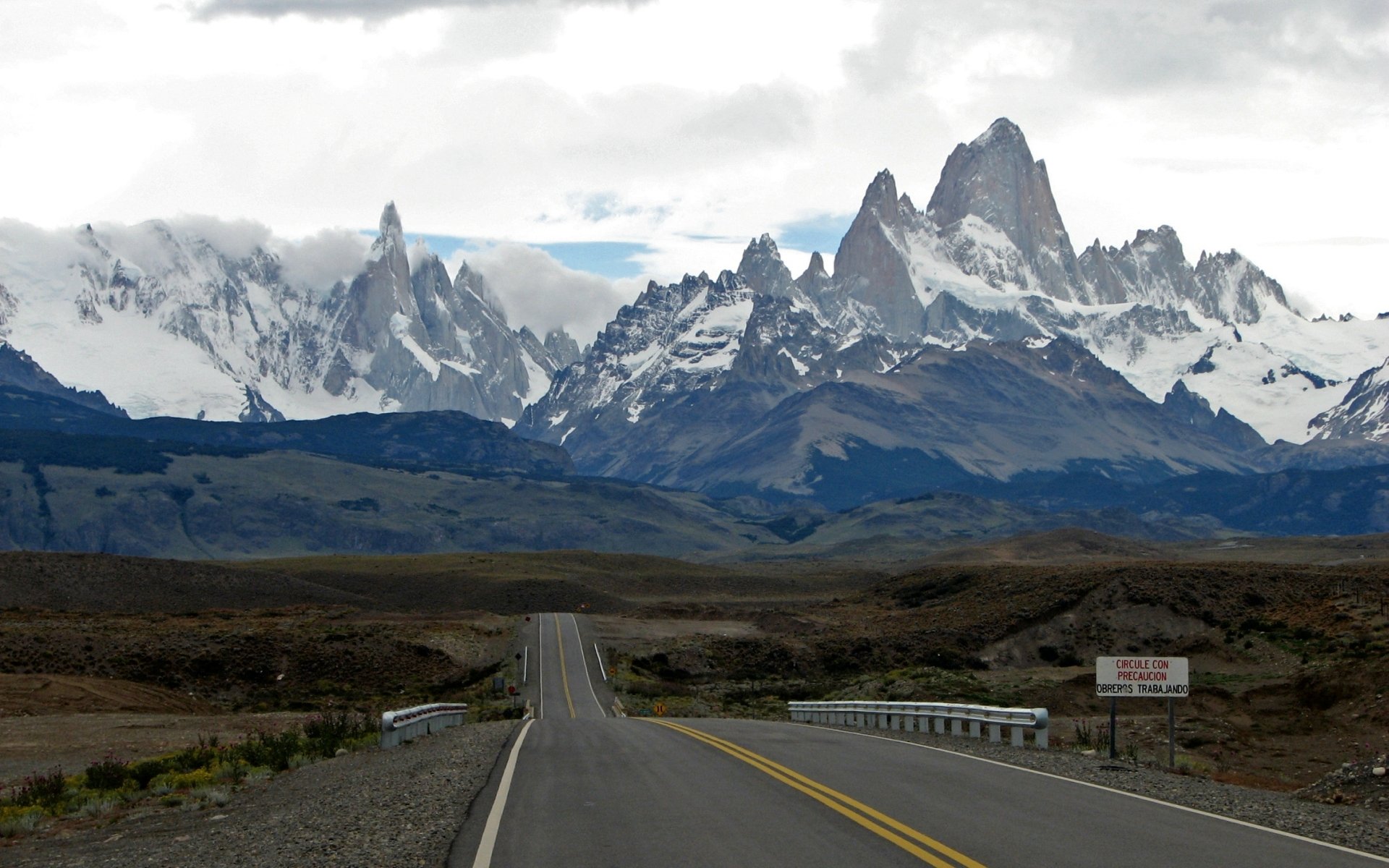 Download Road Nature Mount Fitz Roy HD Wallpaper