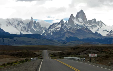 road nature Mount Fitz Roy HD Desktop Wallpaper | Background Image