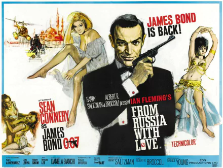 Tatiana Romanova James Bond Daniela Bianchi Sean Connery movie From Russia With Love HD Desktop Wallpaper | Background Image