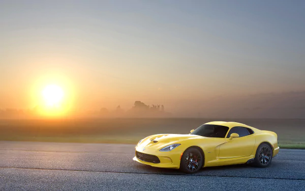 yellow car car Dodge Viper vehicle Dodge Viper SRT HD Desktop Wallpaper | Background Image