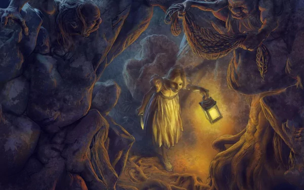 dungeon fantasy cave HD Desktop Wallpaper | Background Image