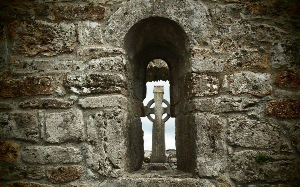 monastery cross Ireland Clonmacnoise religious Clonmacnoise Monastery HD Desktop Wallpaper | Background Image