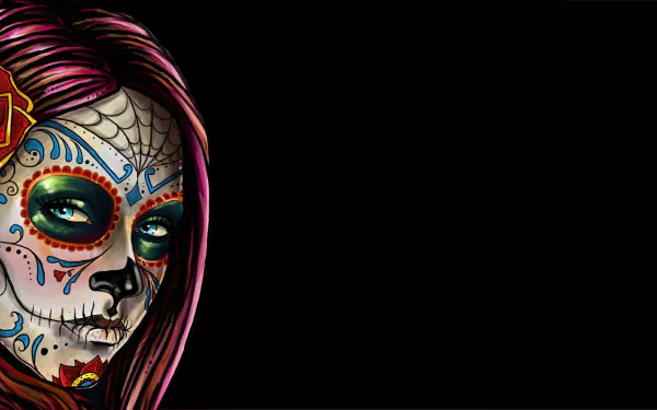 artistic sugar skull HD Desktop Wallpaper | Background Image