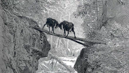  The Two Goats by Gustave Doré