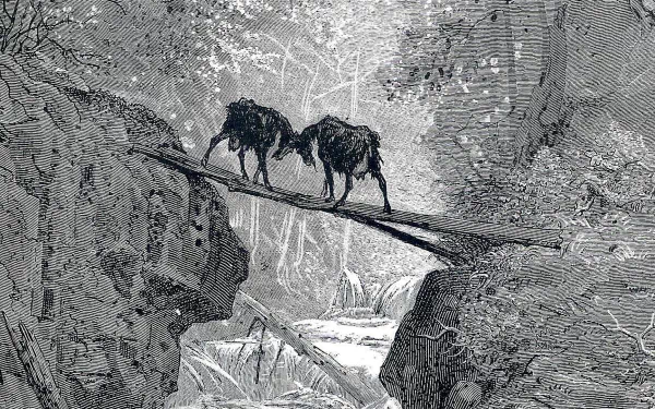  The Two Goats by Gustave Doré