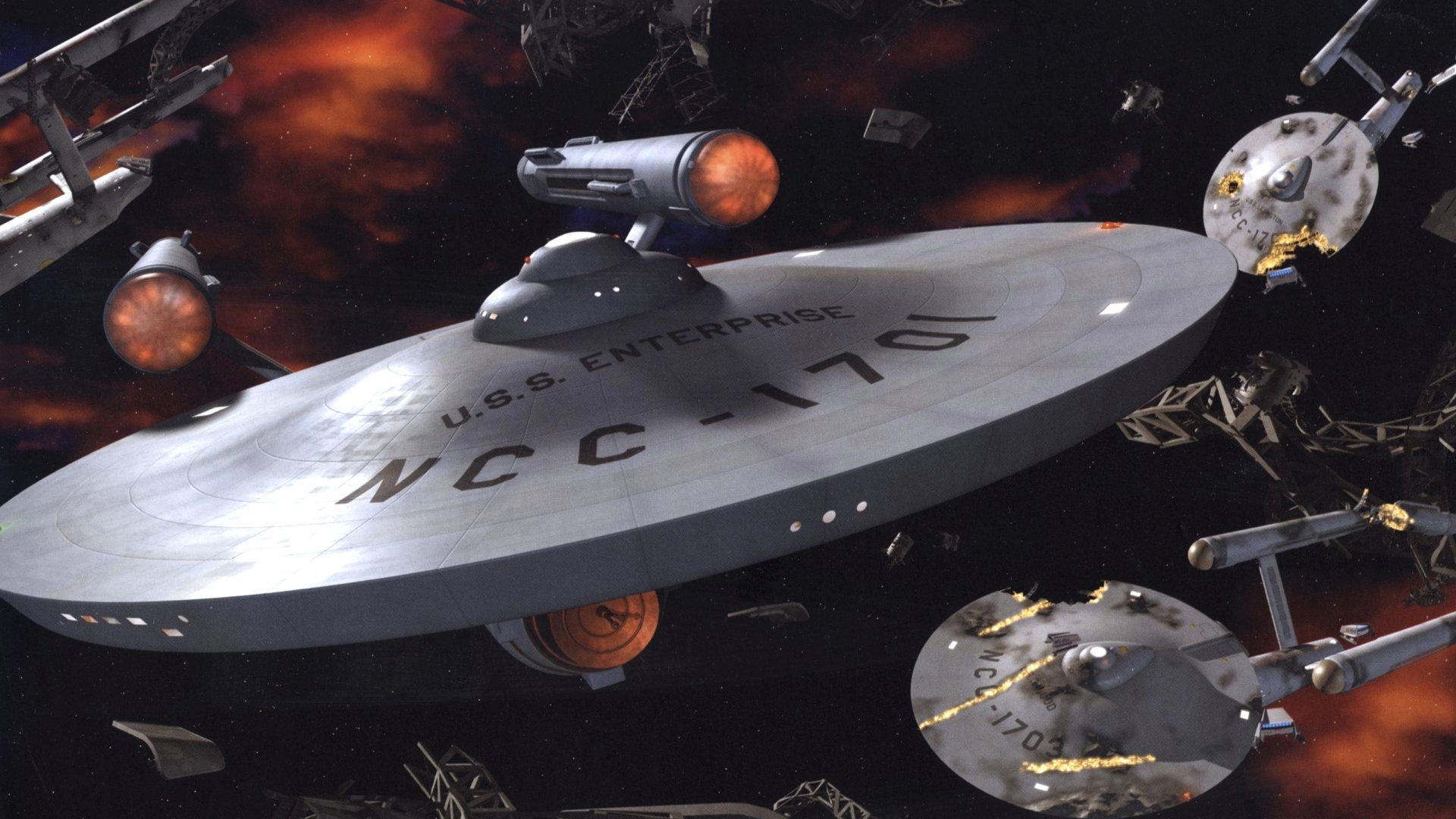 4K Ultra HD Star Trek Sci-Fi: USS Enterprise NCC-1701 in Action
