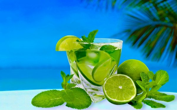 Alimento Cóctel Bebida Mojito Verano Vidrio Tropico Limón Lima Fondo de pantalla HD | Fondo de Escritorio