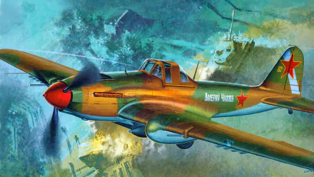  Il-2 after an attack on a German tank unit.
