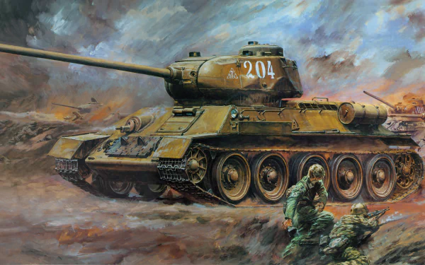  Russian Armored unit of T-34-85