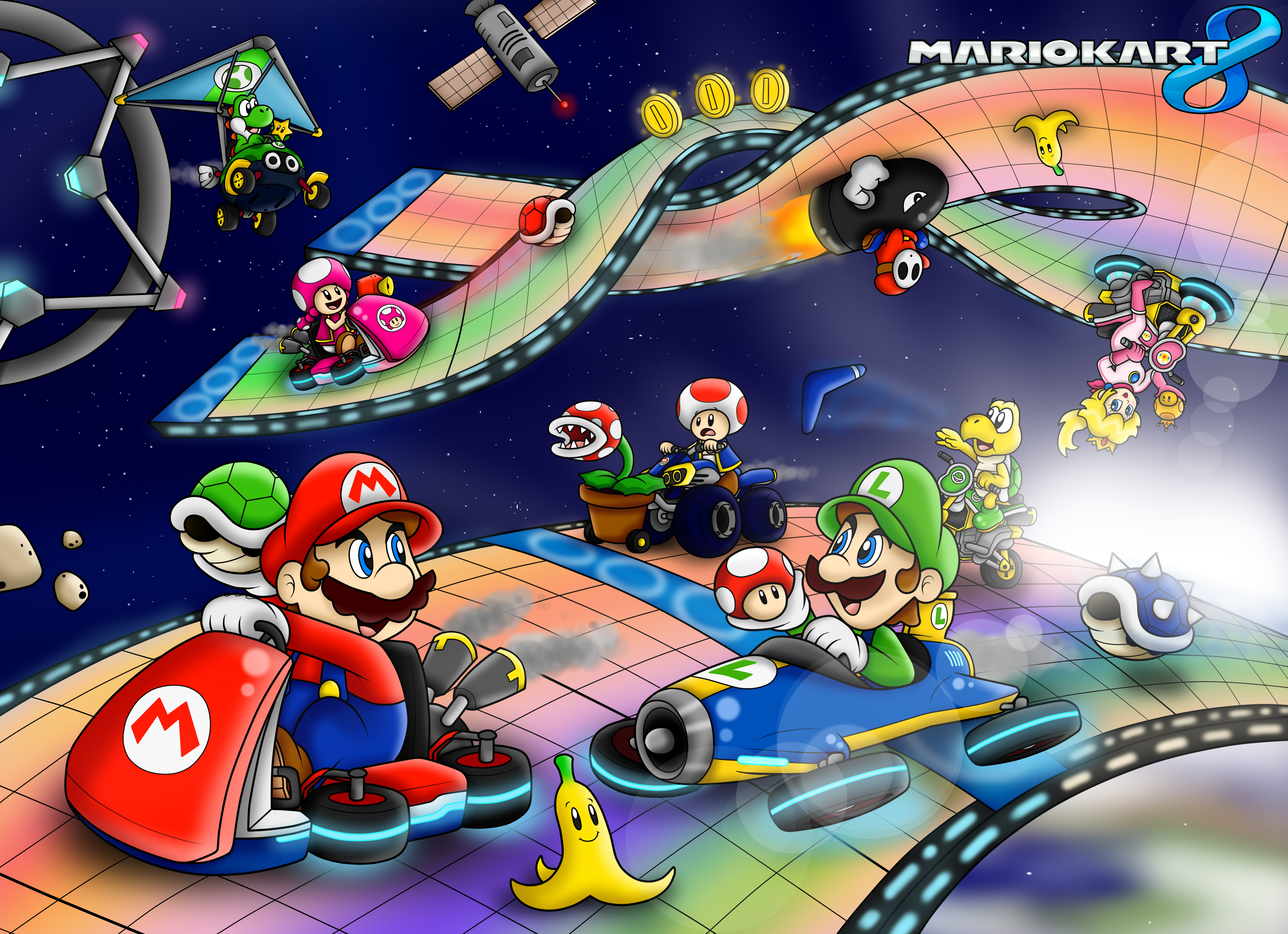 Video Game Mario Kart 8 HD Wallpaper by SuperLakitu