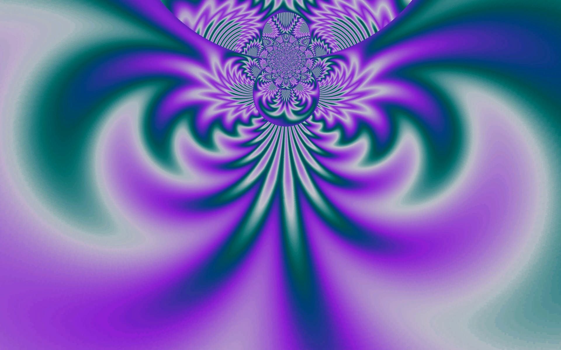 Abstract digital art featuring a vibrant purple kaleidoscope pattern with swirling colors, designed as an HD PC desktop wallpaper and background.