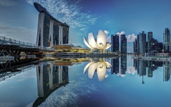 Man Made Marina Bay Sands Art Science Museum Singapore HD Wallpaper | Background Image