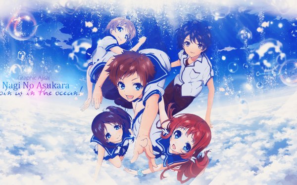 Anime Nagi no Asukara Chisaki Hiradaira Hikari Sakishima Manaka Mukaido Tsumugu Kihara Kaname Isaki HD Wallpaper | Background Image