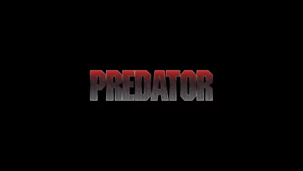 The image features the title PREDATOR in bold, stylized lettering against a black background, serving as an HD PC desktop wallpaper and background inspired by the iconic movie.