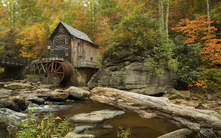 man made watermill HD Desktop Wallpaper | Background Image