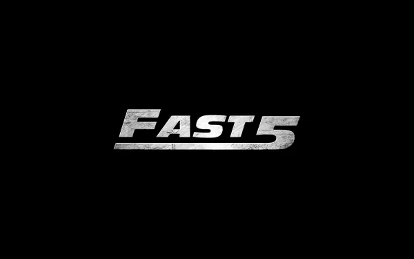 HD desktop wallpaper and background featuring the Fast Five movie logo on a black backdrop.