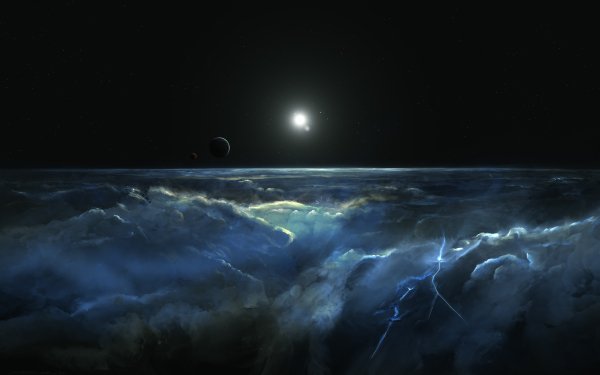 Science-Fiction Planetscape Atmosphere Planet Weltraum Kosmeen HD Wallpaper | Hintergrund