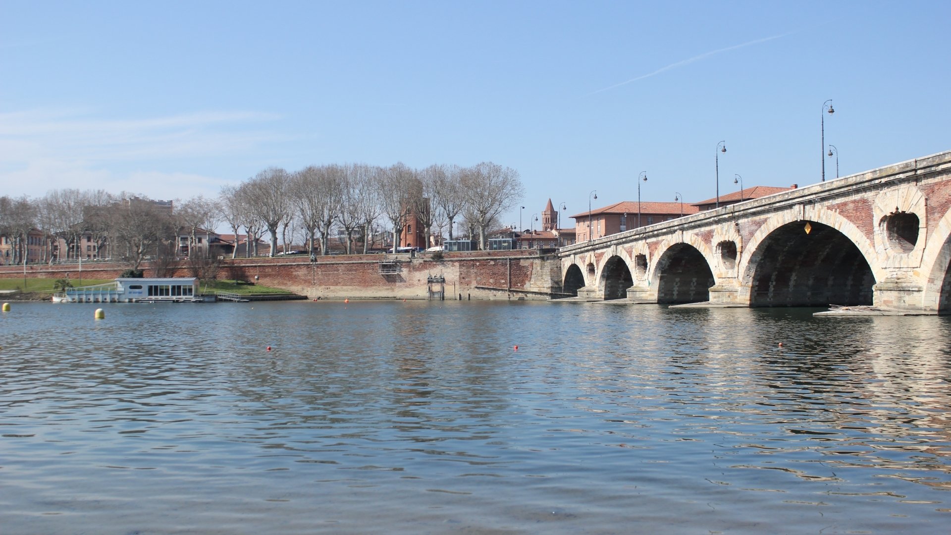 Download Man Made Pont Neuf, Toulouse HD Wallpaper